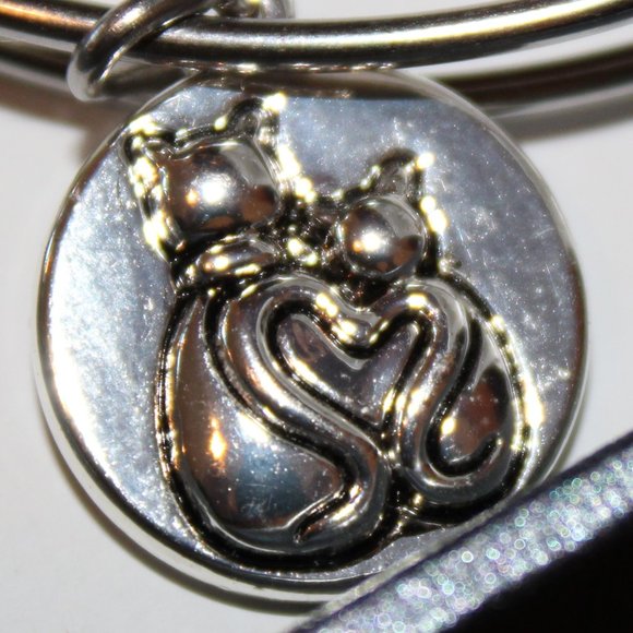 😊 Gratitude & Grace Silver Tone Cat Charm Bracelet - Picture 4 of 4